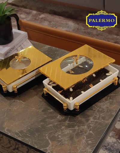 تمريات تقديم و ملات تقديم باليرمو DTM-RC-L-G, أواني تقديم فاخرة لموائد راقية Dates Plate DTM-RC