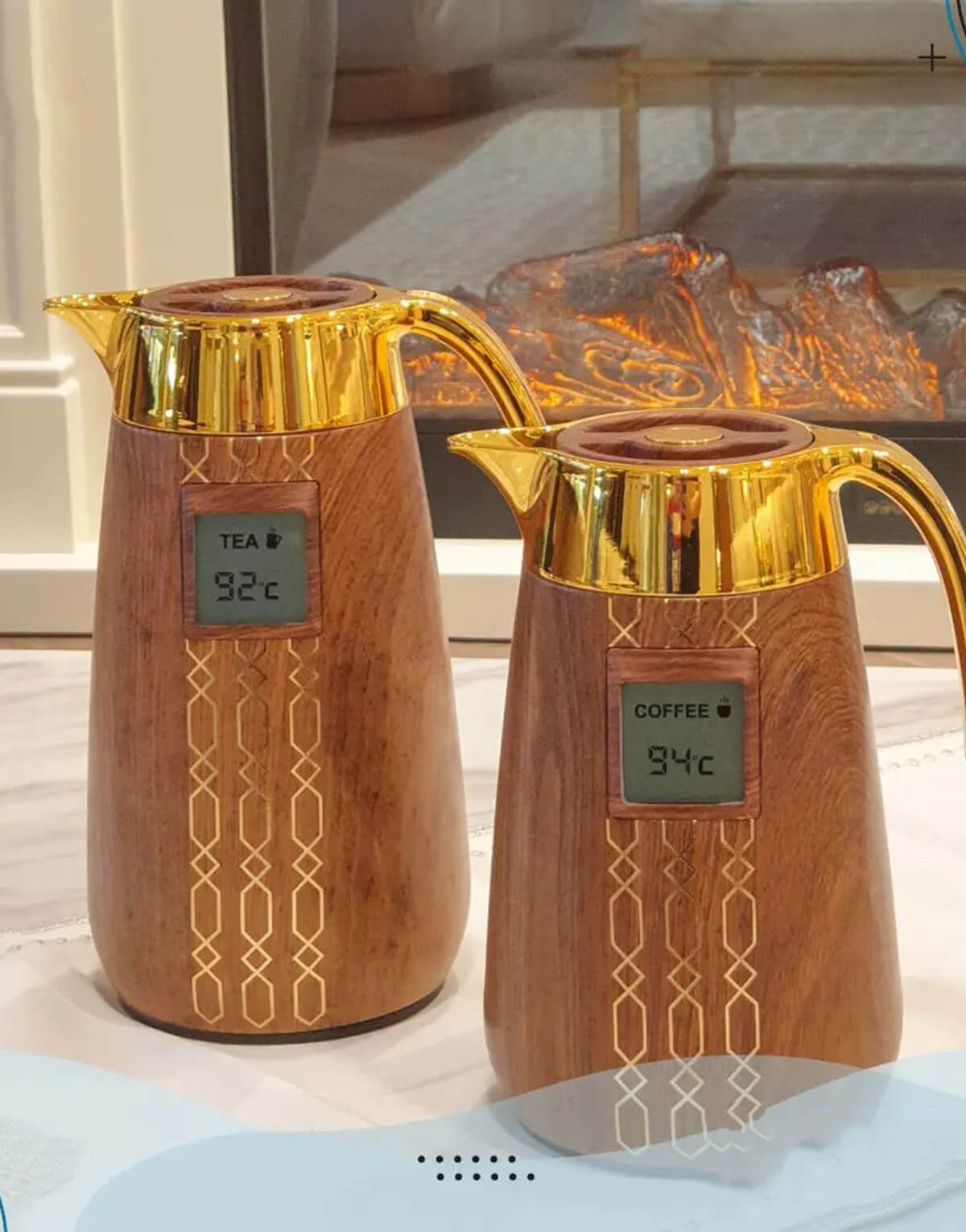 TEMPRETURE THERMOS SET Wood
