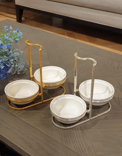حاملة ملاعق مذهبة, و حاملة ملاق فضية من باليرمو Moving Spoon Holder Golden and Silver