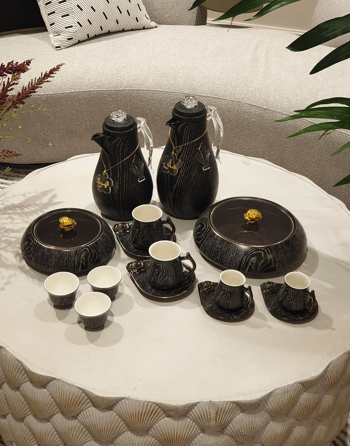طقم داماس 555-FDCT-BK, Damas Set Black 555-FDCT-BK,